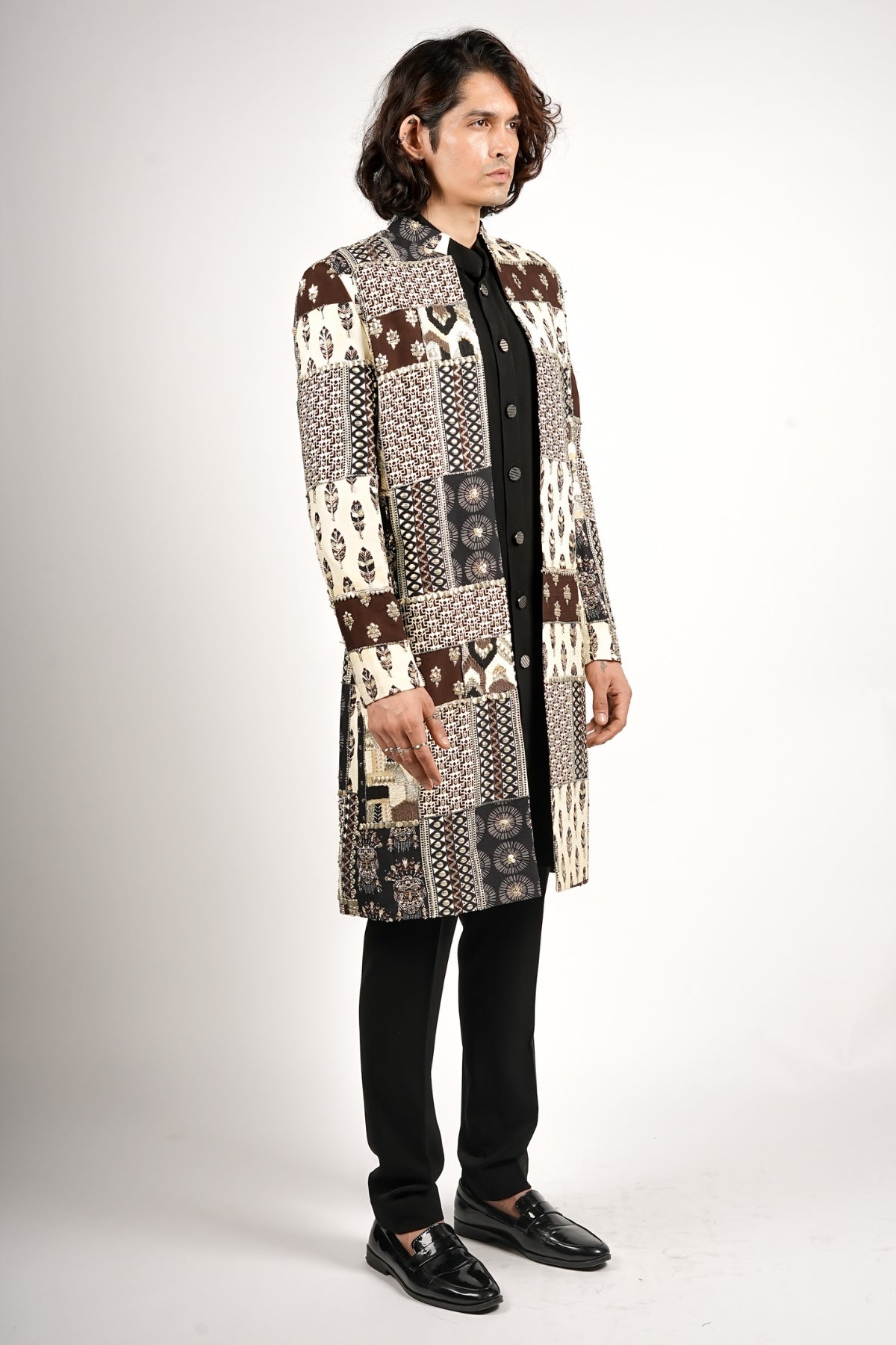 Divit Patchwork Sherwani Set