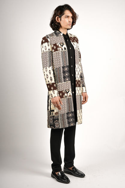 Divit Patchwork Sherwani Set
