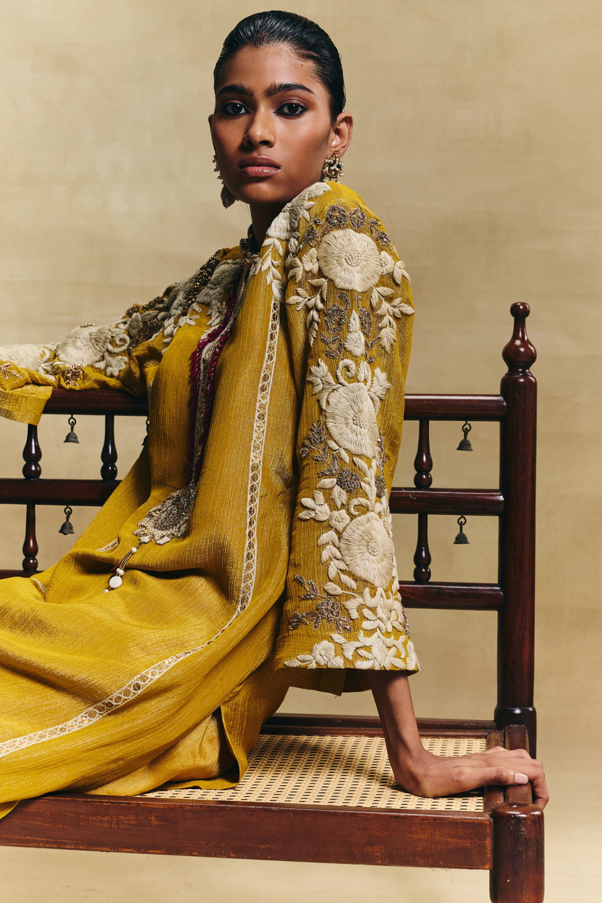 Mustard Straight Kurta & Salwar