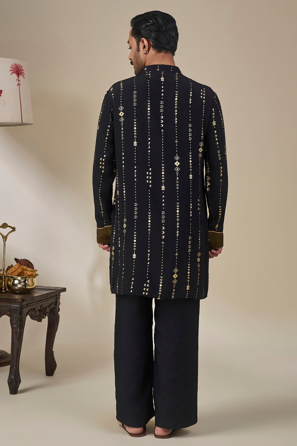 Black Celestial Moonfall Kurta