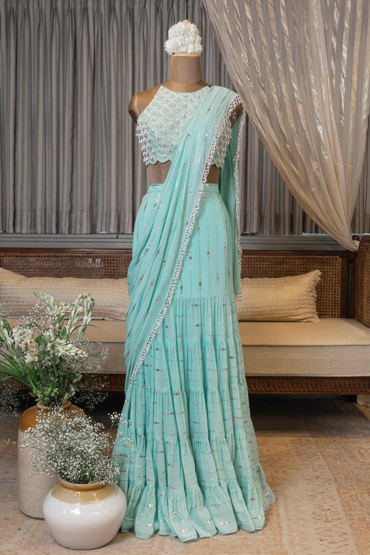 Jasmine Pre Drape Saree