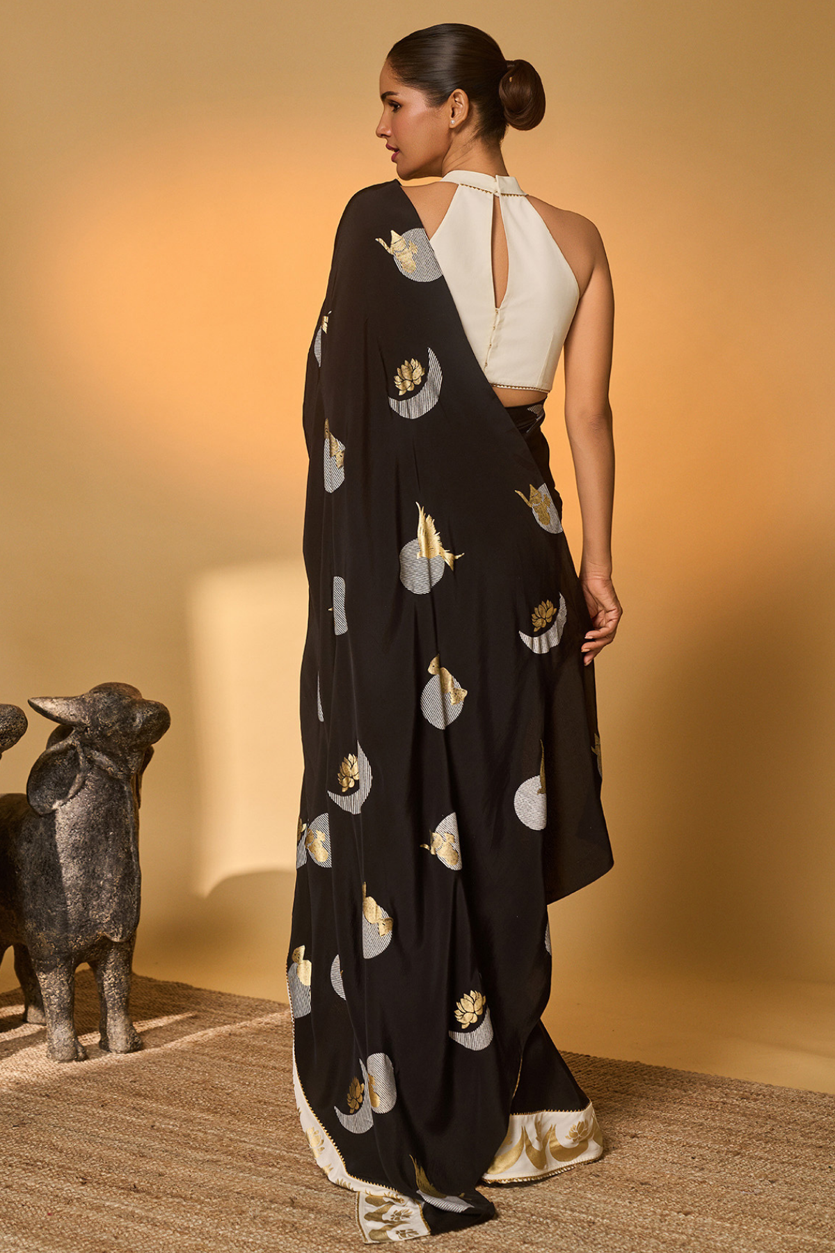 Black & White Polka All Charms Saree