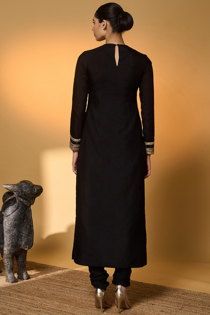 Black Khidki Kurta Set
