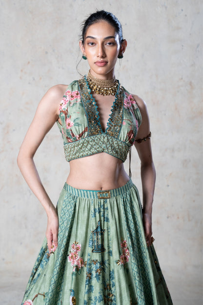 Emerald symphony Lehenga Set