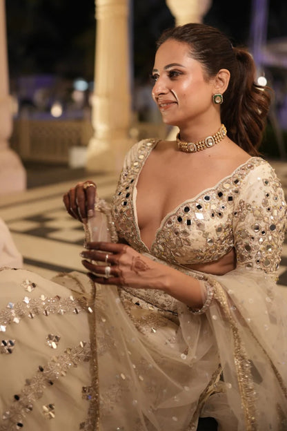 Sargun Mehta in Aasmi Anarkali Set
