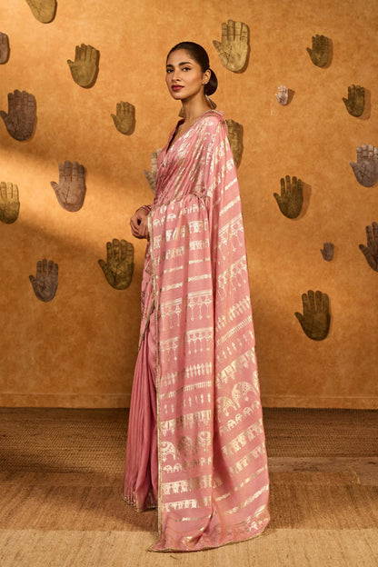 Champagne Midas Touch Saree