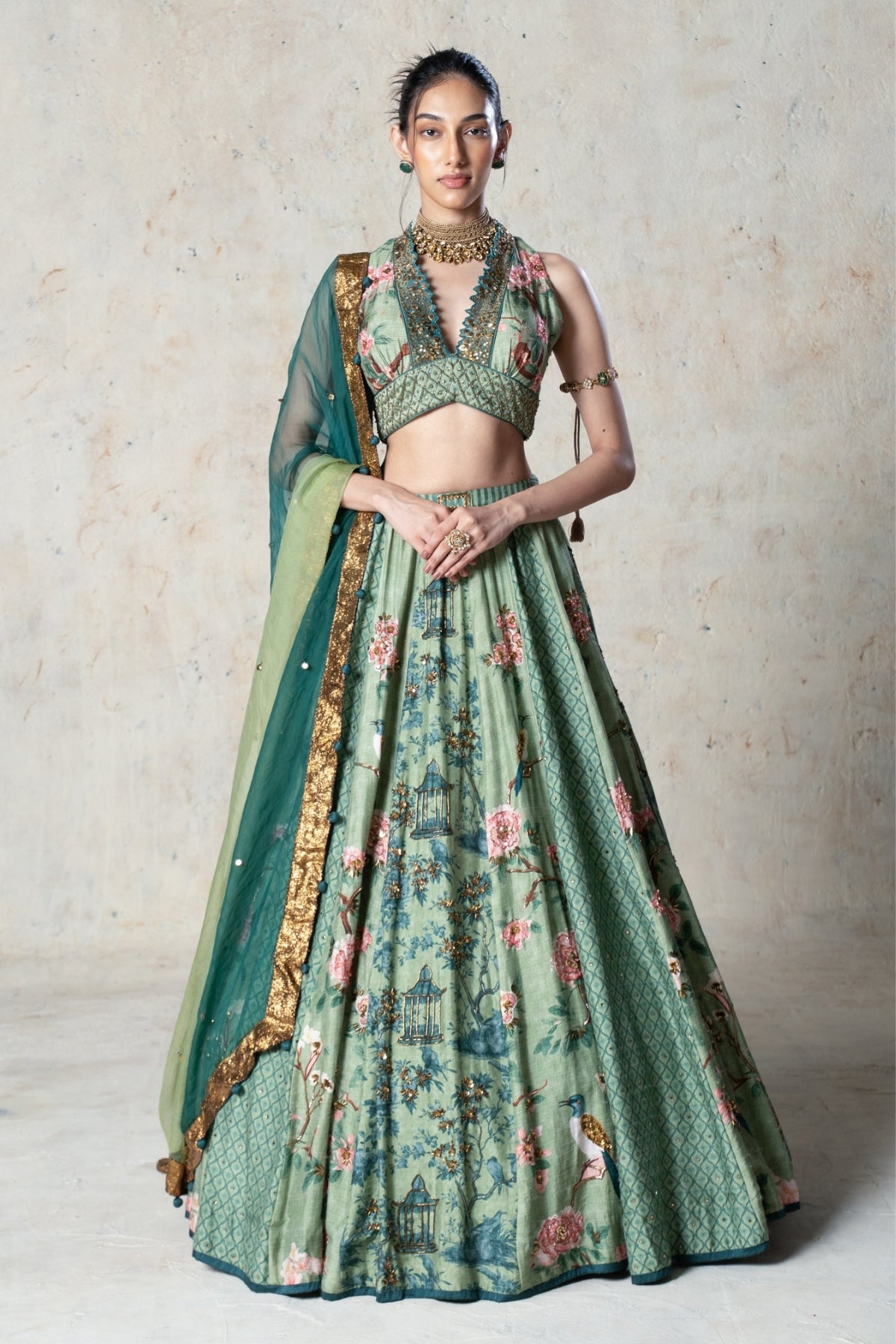 Emerald symphony Lehenga Set