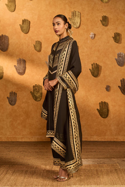 Black Vase Culotte Set