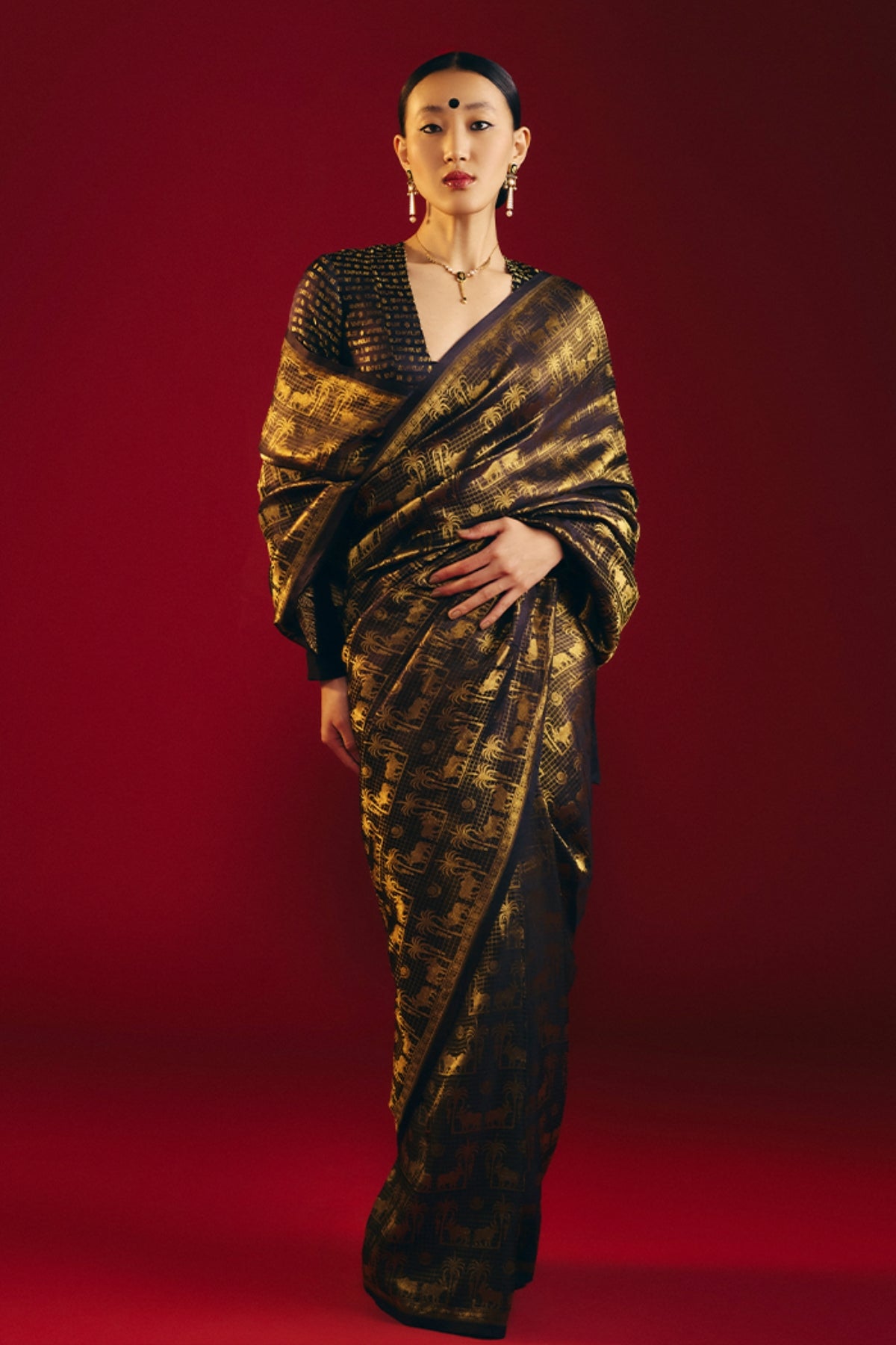 Soorma Chaand Chaukor Saree