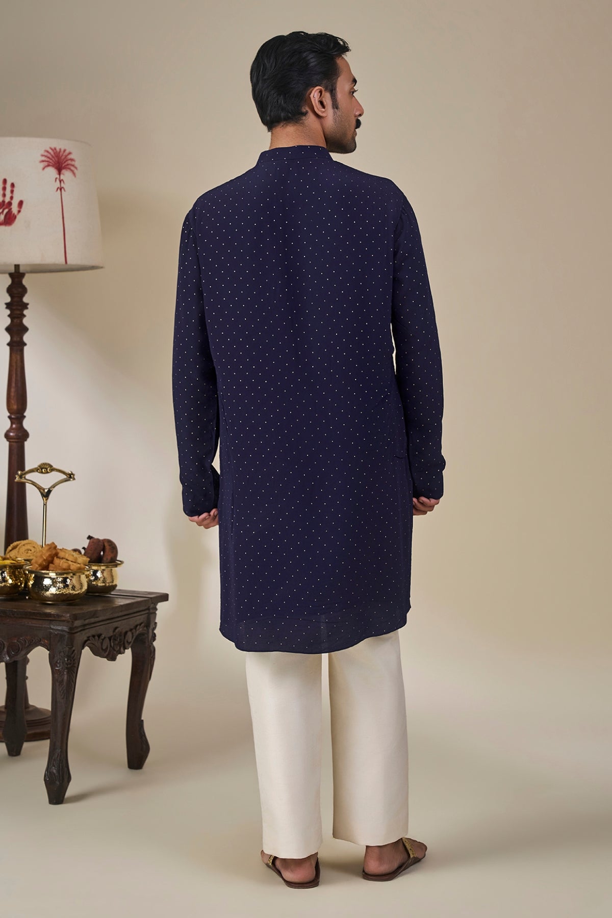 Midnight Blue Astral Arch Kurta
