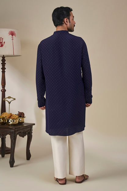 Midnight Blue Astral Arch Kurta Set