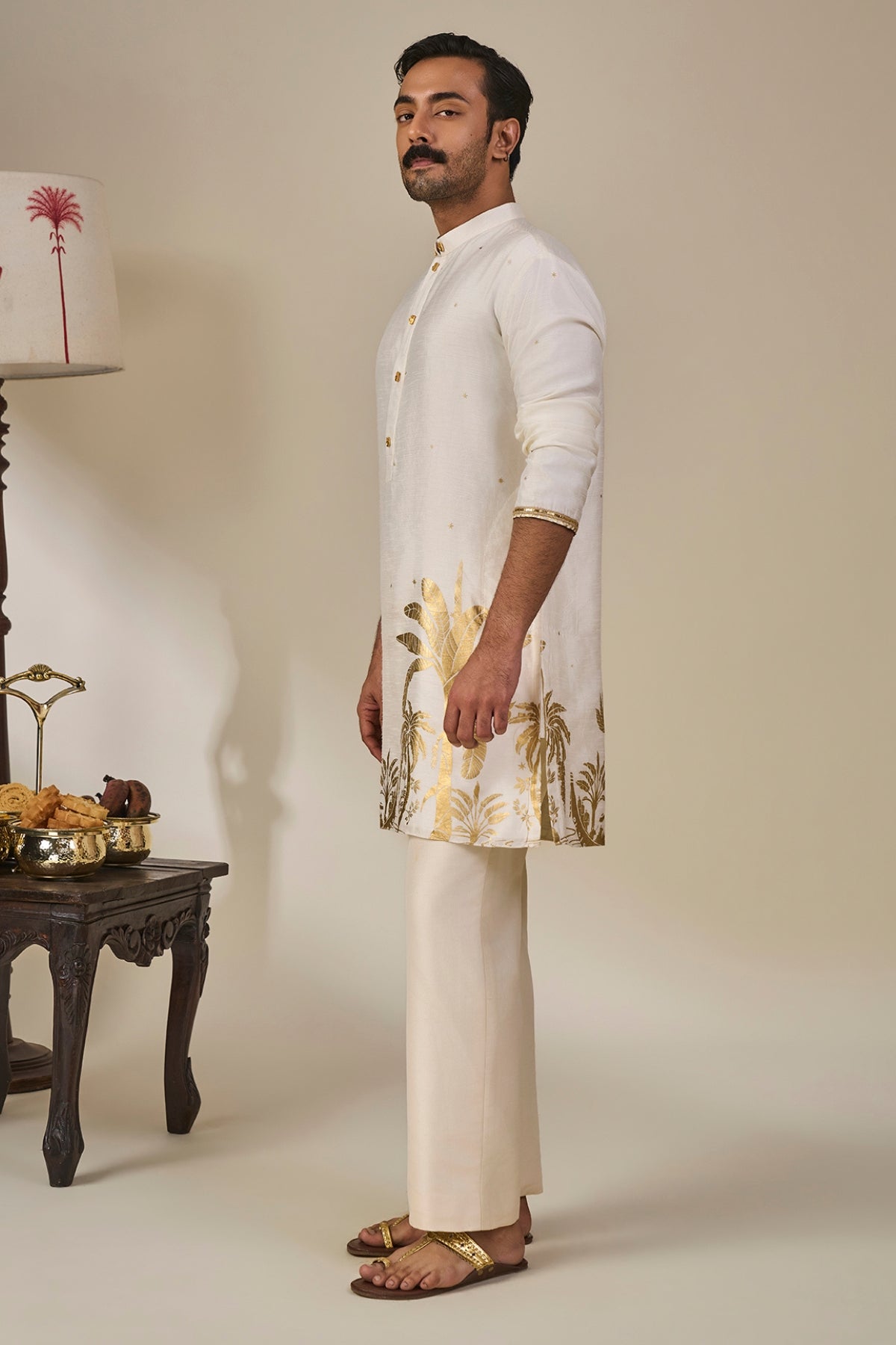 Ivory Backwater Postcard Kurta Set