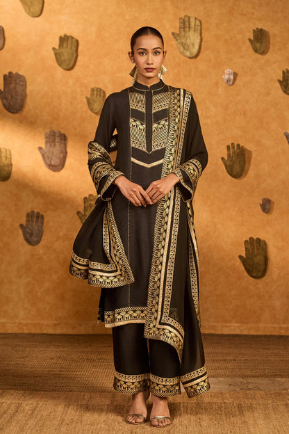 Black Vase Culotte Set