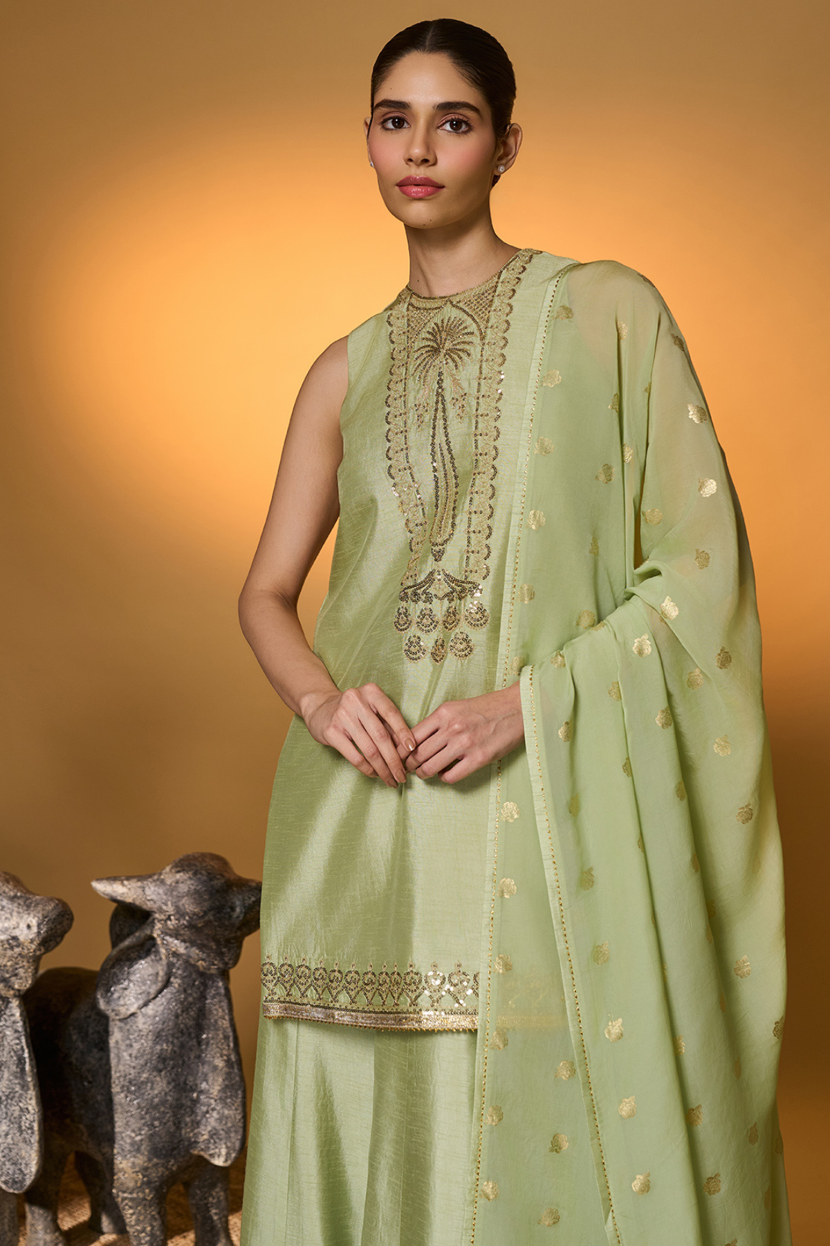 Mint Rose Blush Kurta Set