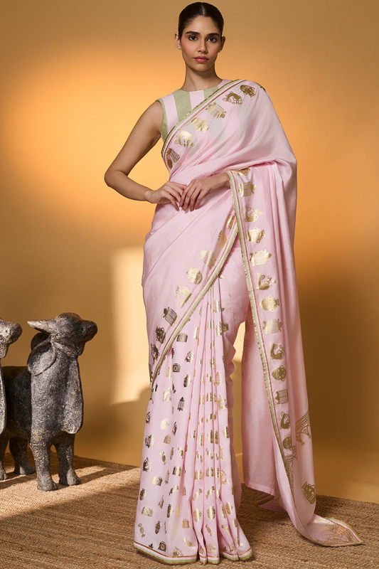 Baby Pink All Charms Saree