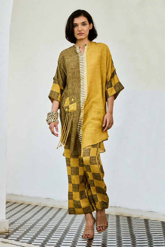 Yellow Green Kurta Set