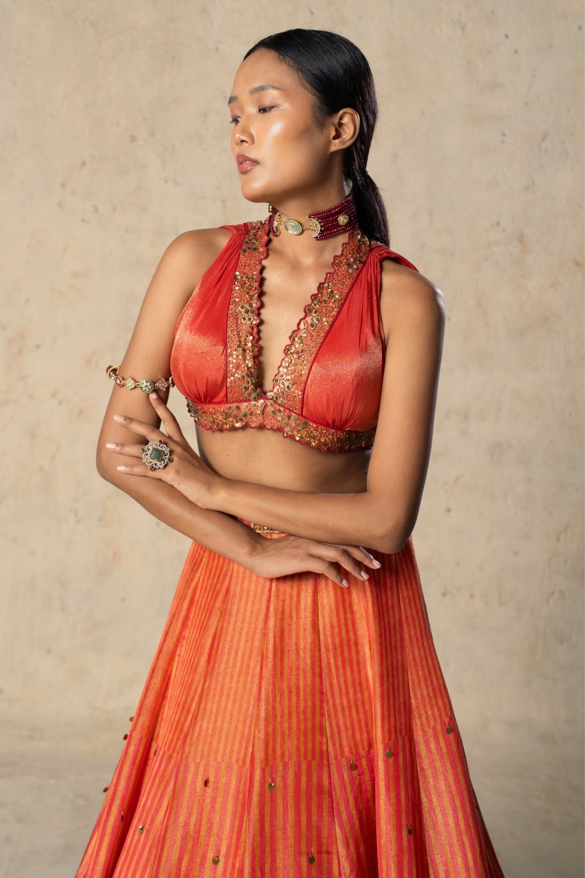 Saffron Radiance Lehenga Set