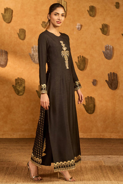 Black Snowlight Kurta Set