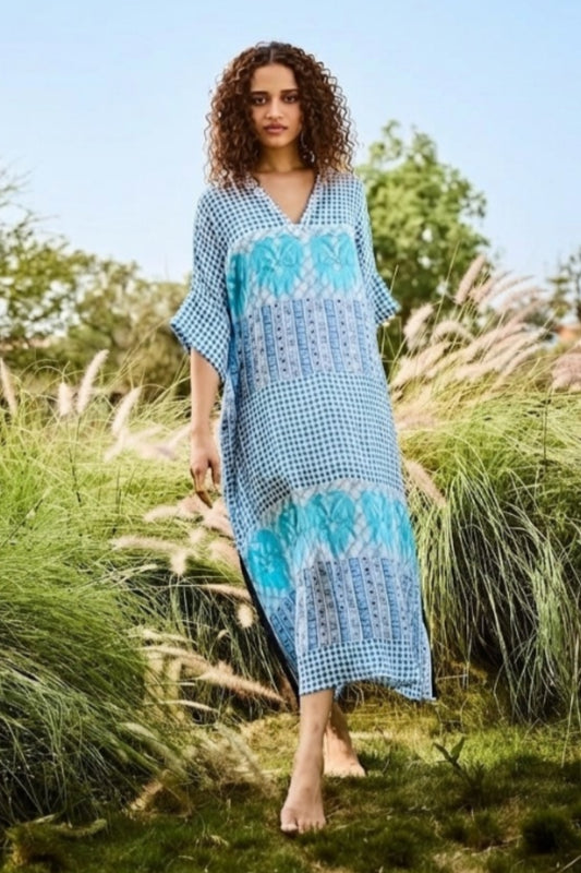 Printed Chiffon Kaftan