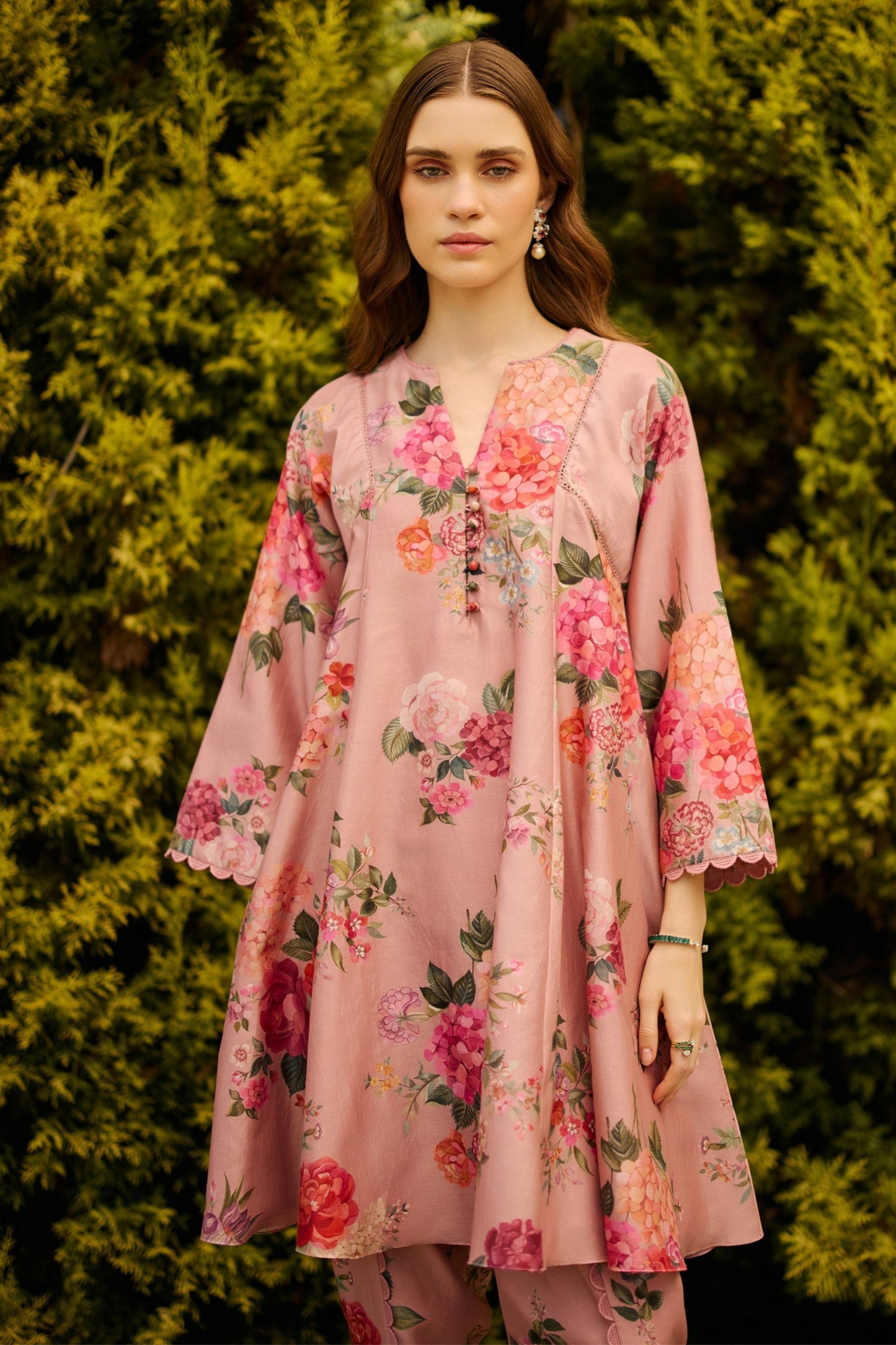 DUSKY PINK FLORAL PRINT