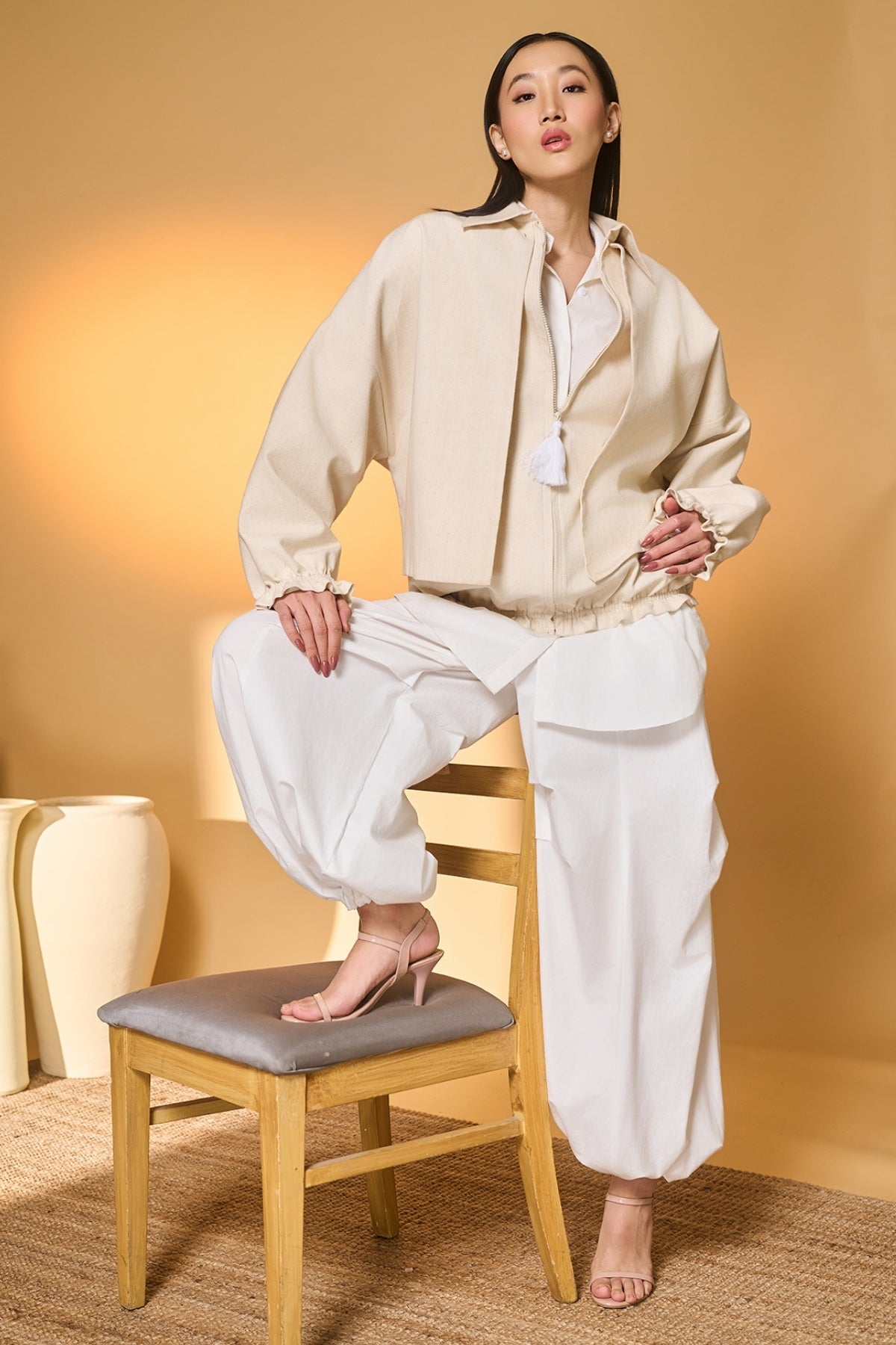 Ivory Pine-Code Jacket