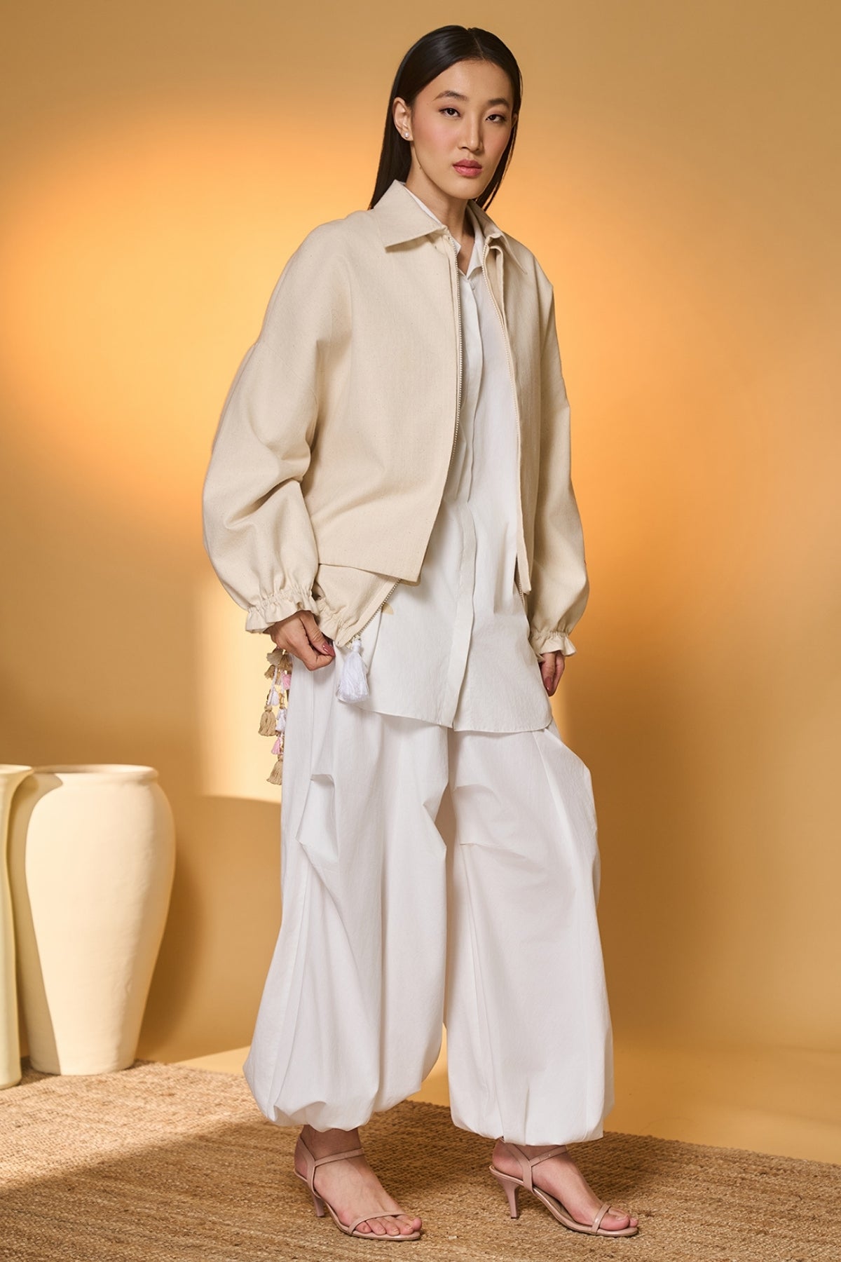 Ivory Pine-Code Jacket