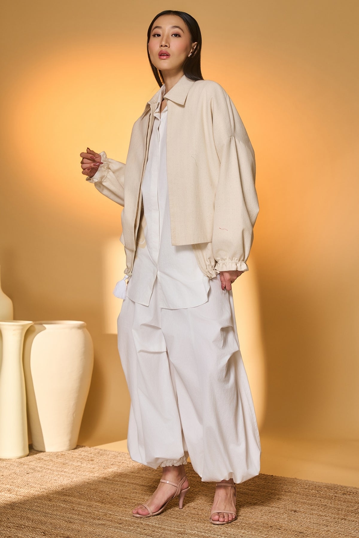 Ivory Pine-Code Jacket