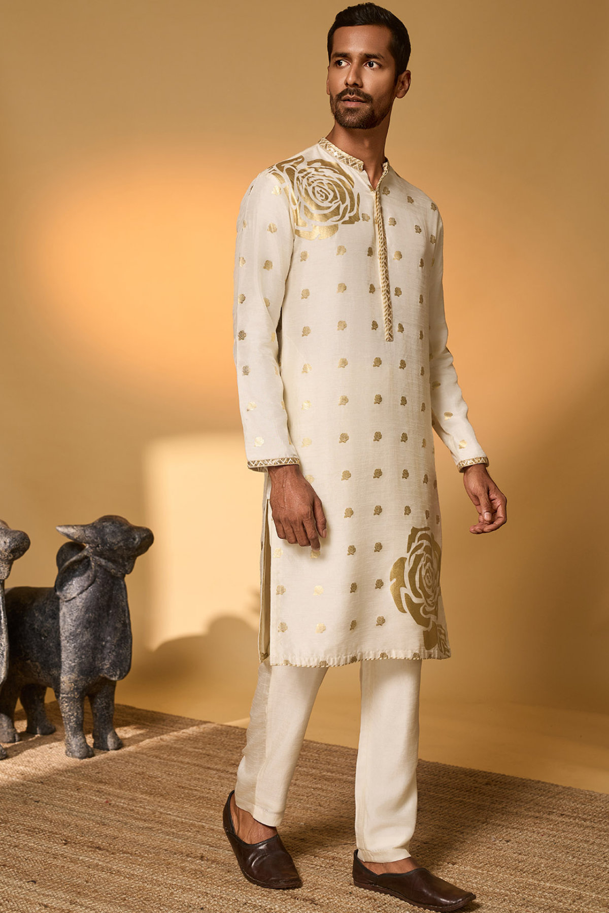 Ivory Rose Blush Kurta