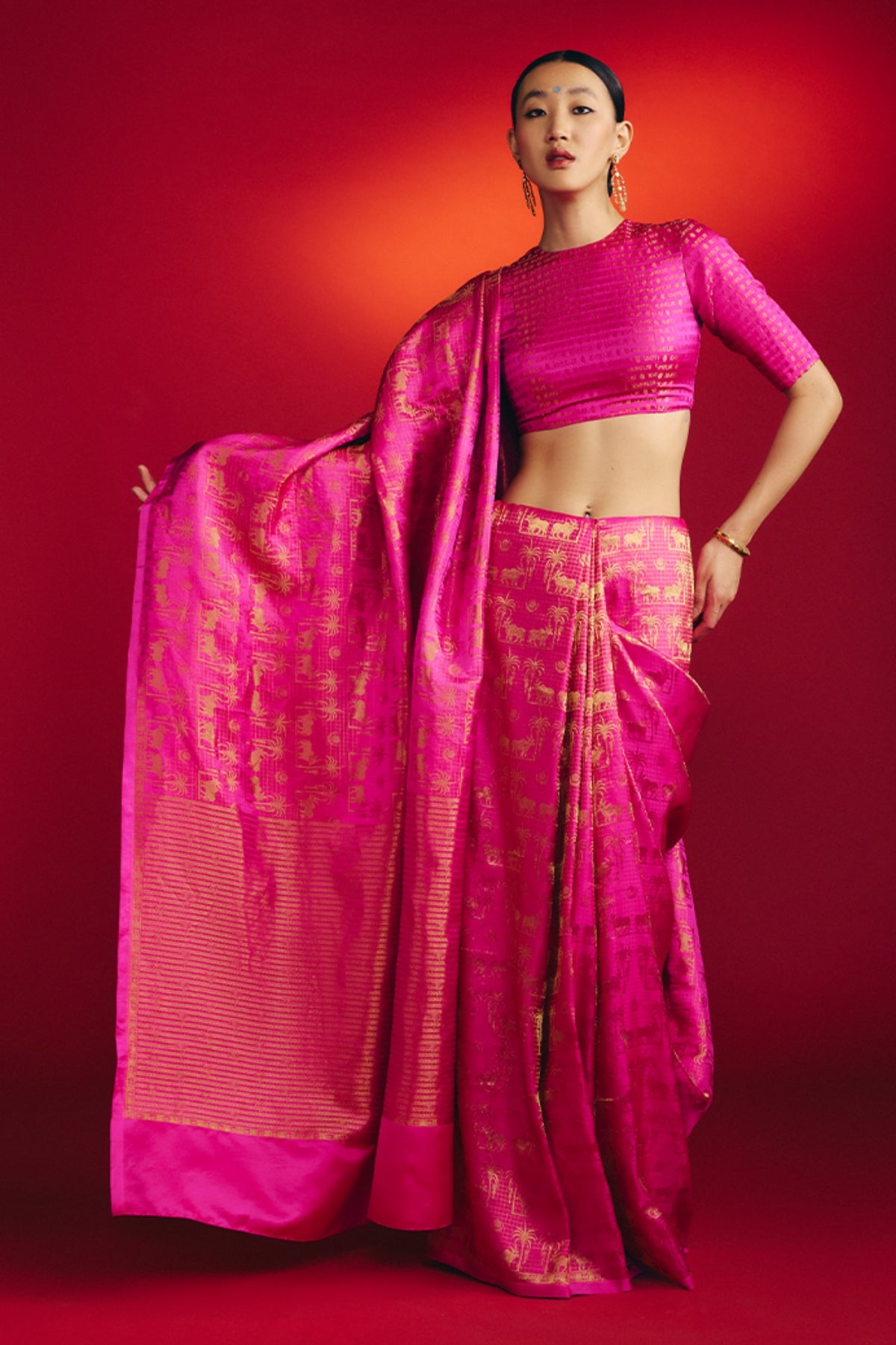 Rani Chaand Chaukor Saree