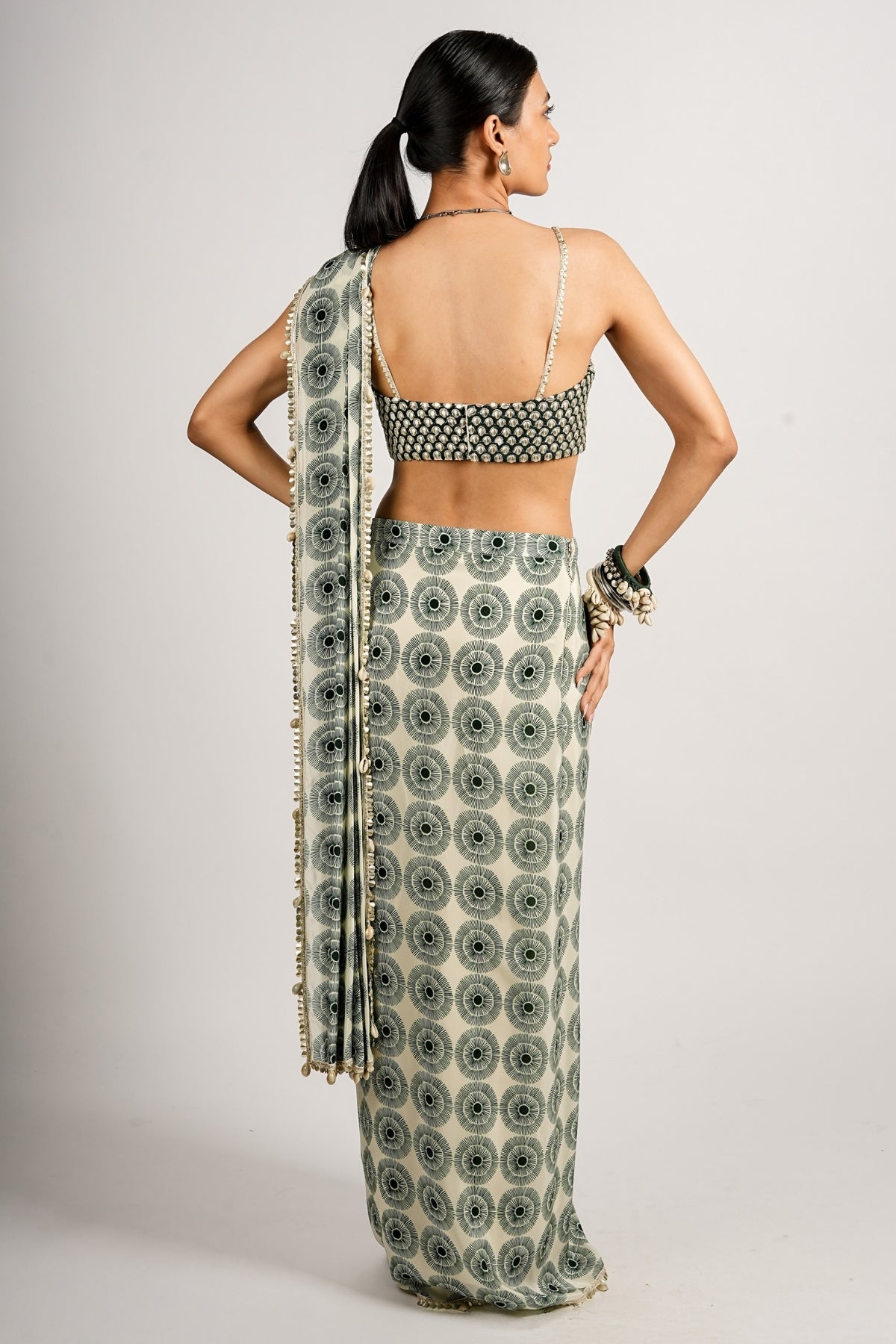Anya Saree With Metallic  Bustier
