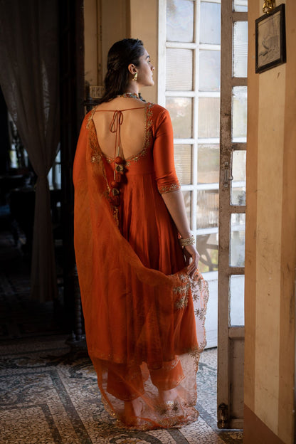 orange colour anarkali dress Buy Orange Anarkali Suits Online USA