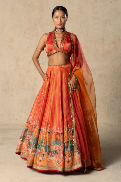 Saffron Radiance Lehenga Set