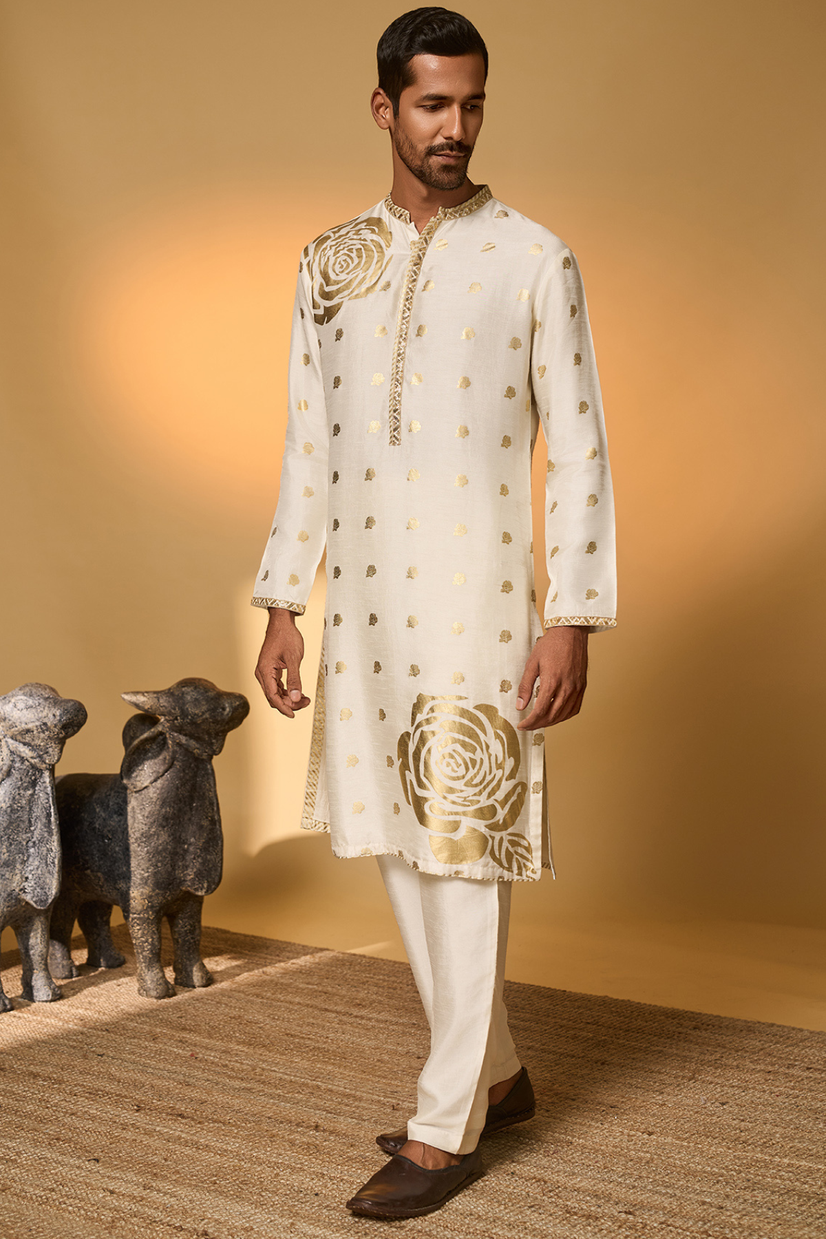 Ivory Rose Blush Kurta