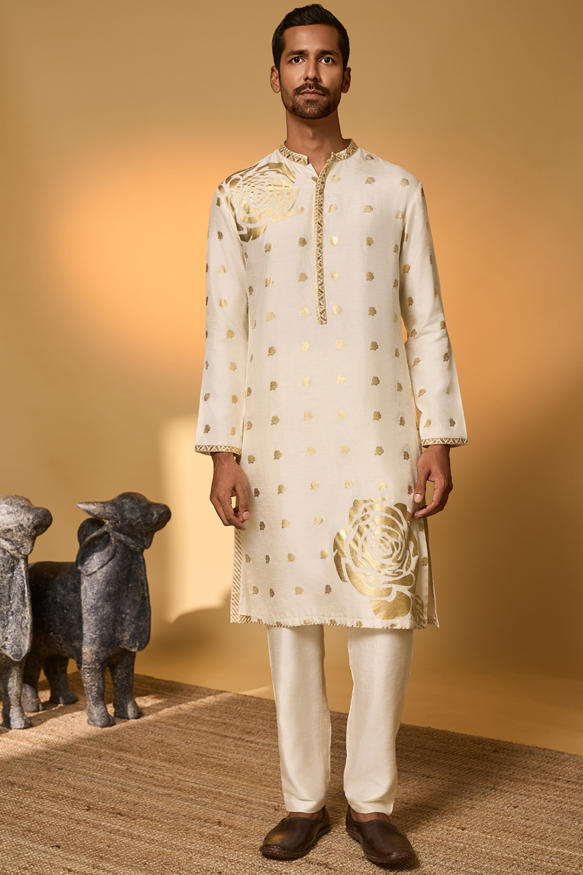 Ivory Rose Blush Kurta