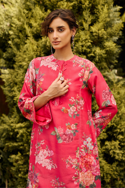 FUSCHIA FLORAL PRINT