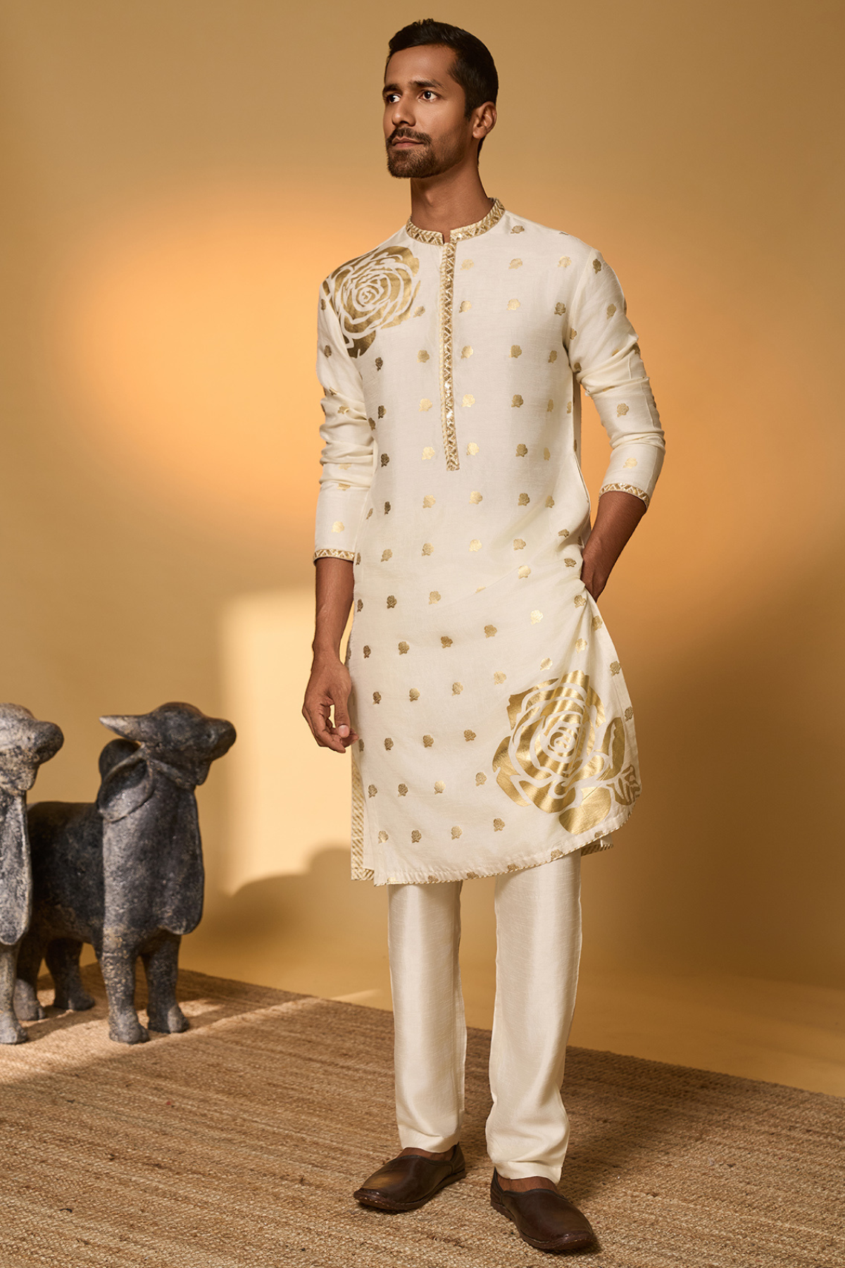 Ivory Rose Blush Kurta