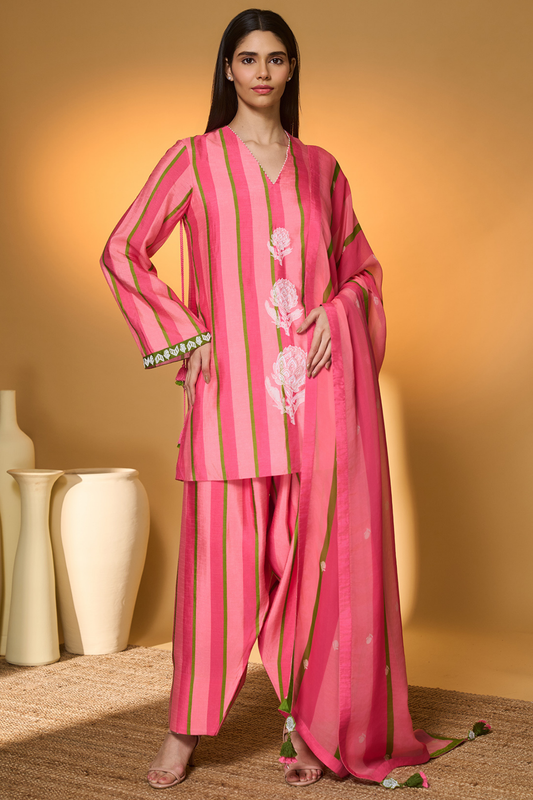 Sunset Sorbet Striped Kurta Set