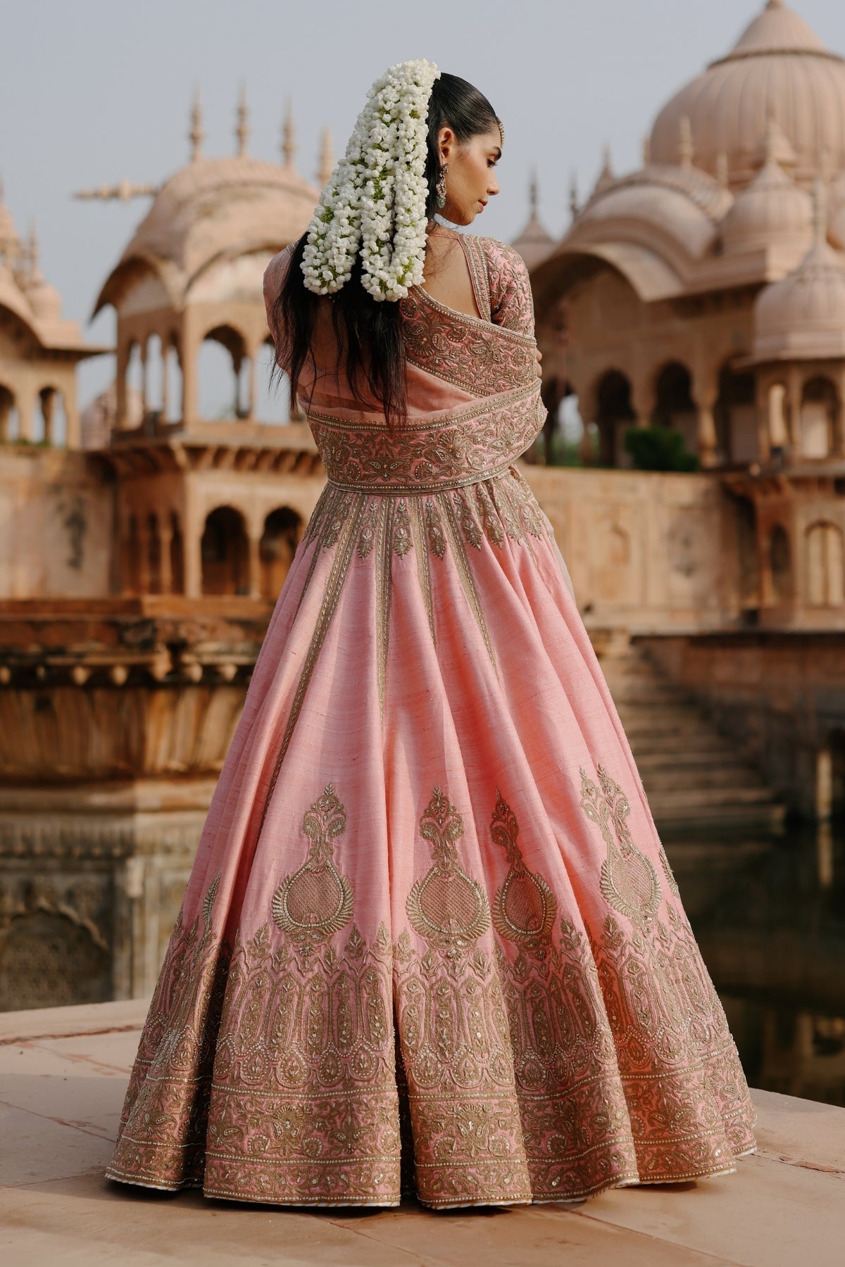 Jannah - Pink Lehenga Set with Blouse & Dupatta