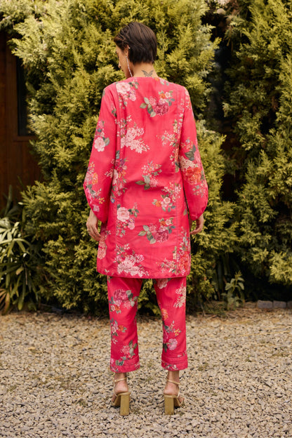 FUSCHIA FLORAL PRINT