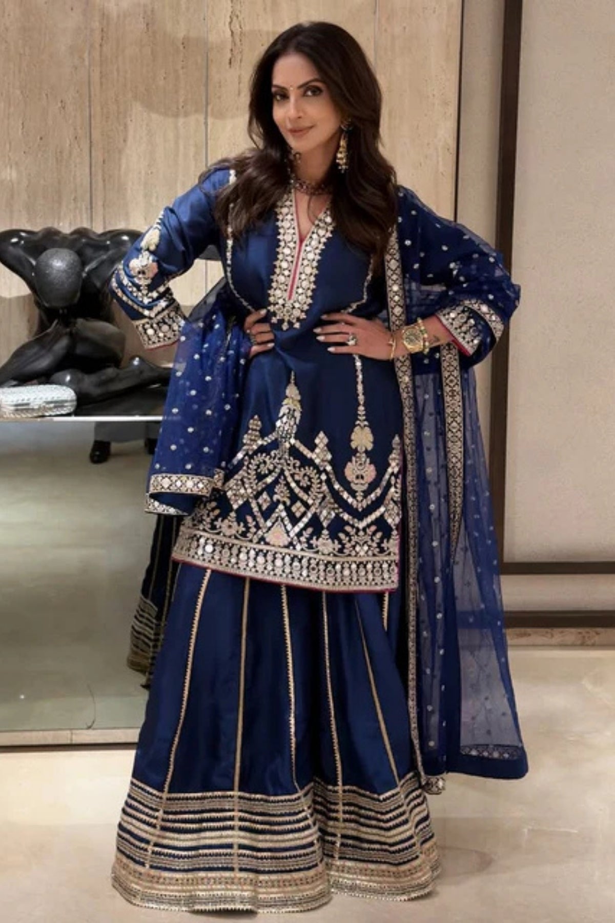 Seema Kiran Sajdeh in Preesha Sharara Set