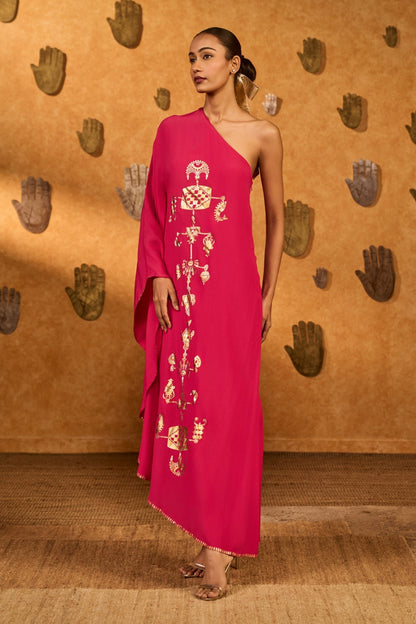 Raspberry Wishdrop Kaftan