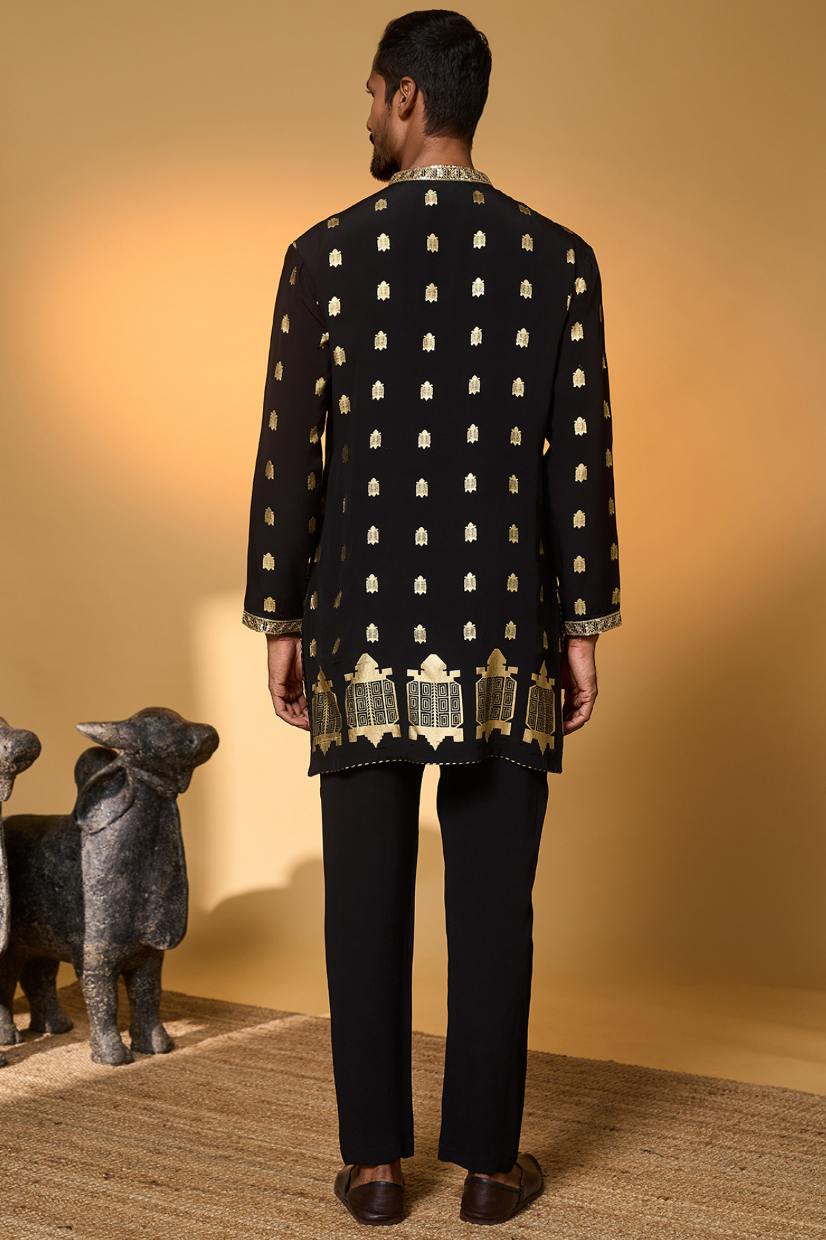 Black Turtle Tale Kurta Set