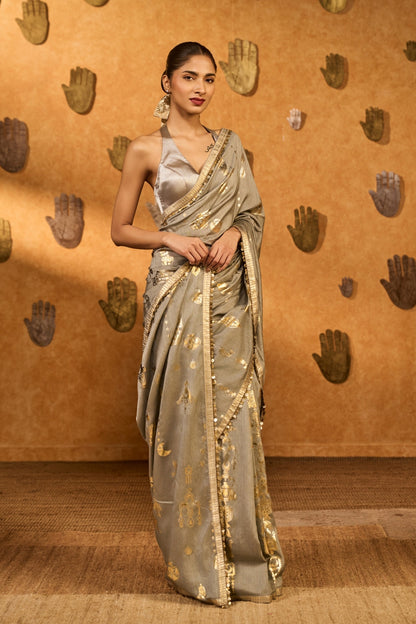 Claymelt Totem Line Saree