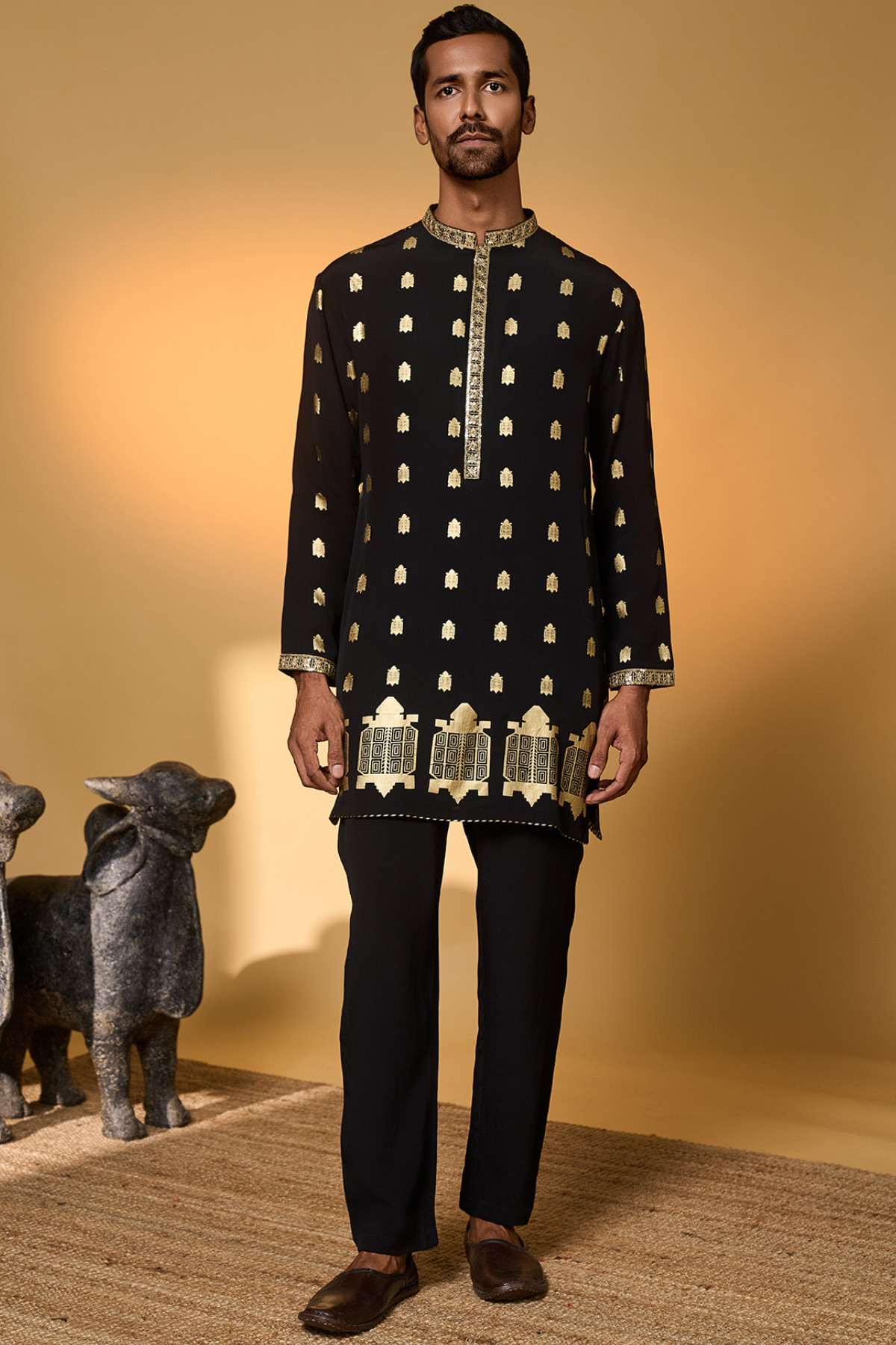 Black Turtle Tale Kurta Set