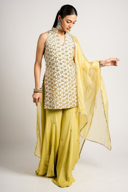 Iraya Embellished Kurta With Pants and Dupatta
