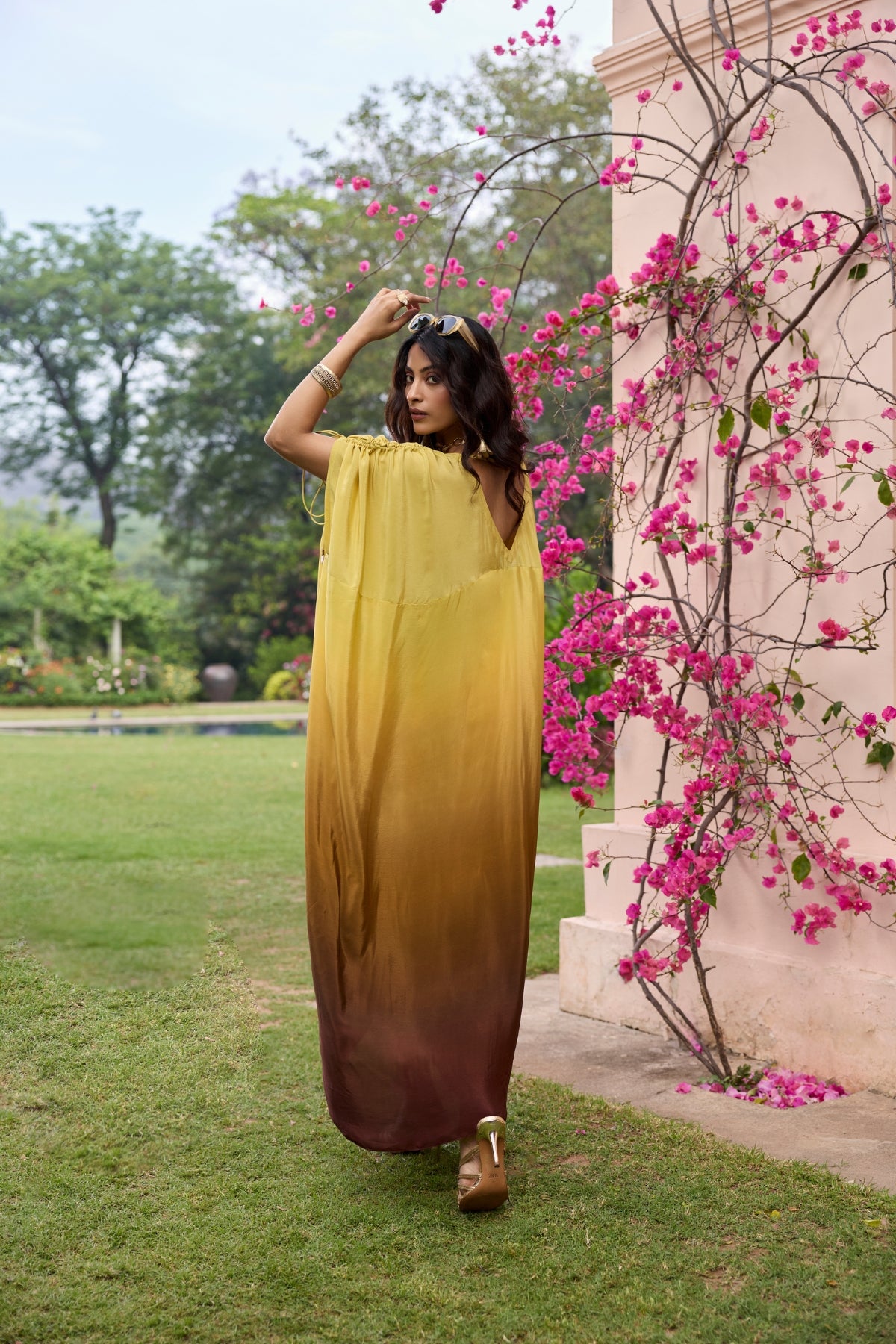 BROWN YELLOW OMBRE KAFTAN