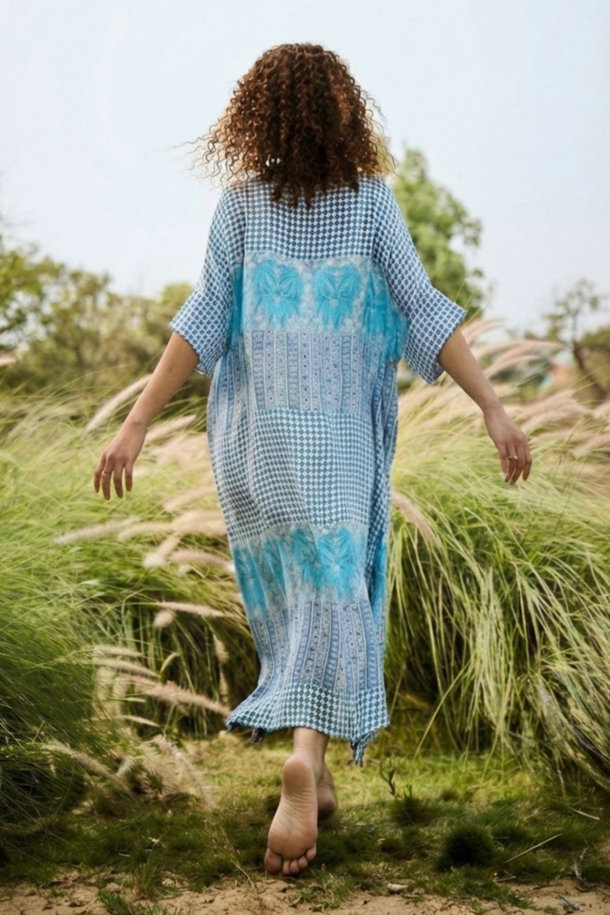 Printed Chiffon Kaftan