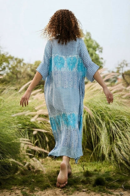Printed Chiffon Kaftan