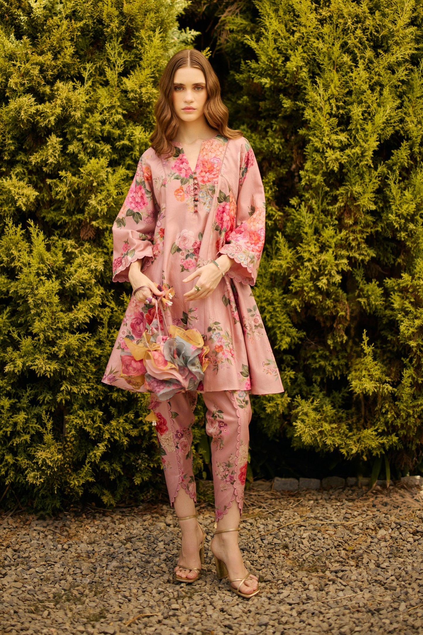DUSKY PINK FLORAL PRINT