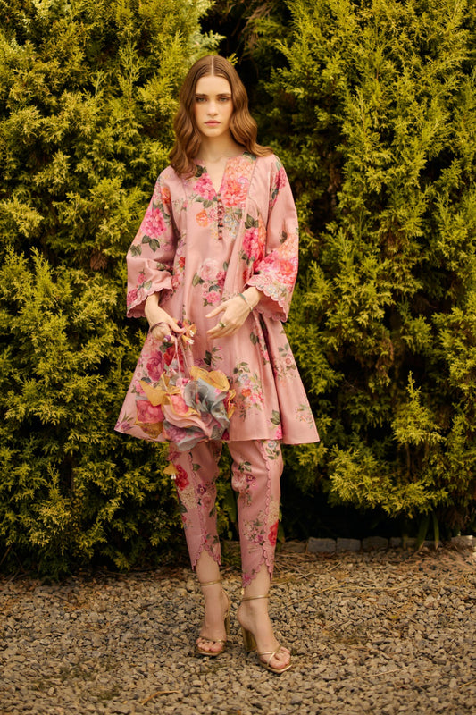 DUSKY PINK FLORAL PRINT